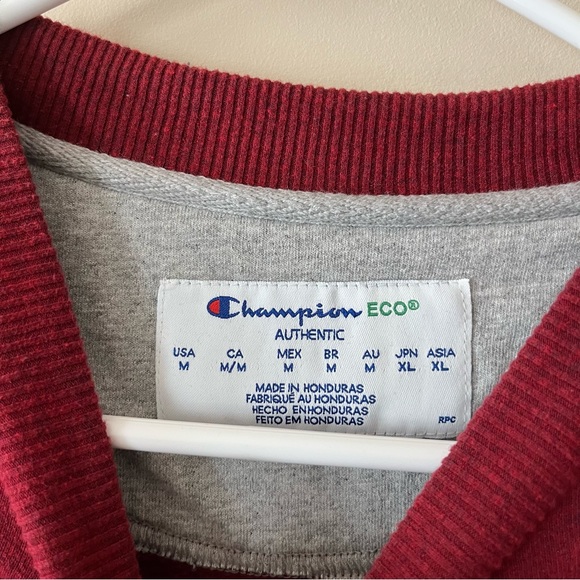 Red Champion Eco Sweatshirt Size Medium - Picture 5 of 6